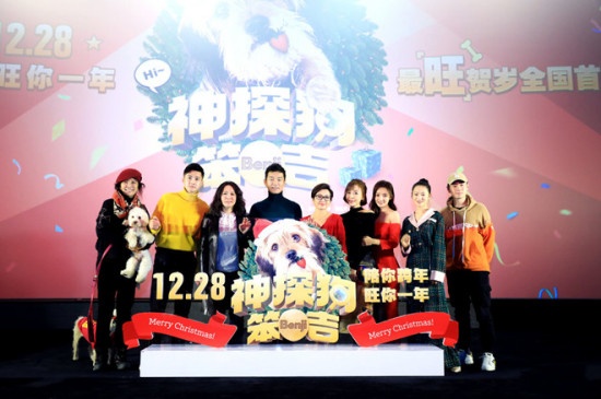 《神探狗笨吉》关爱流浪狗 百只萌犬红毯抢C位