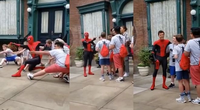 《蜘蛛侠：英雄远征》宣传活动 汤姆·赫兰德送惊喜