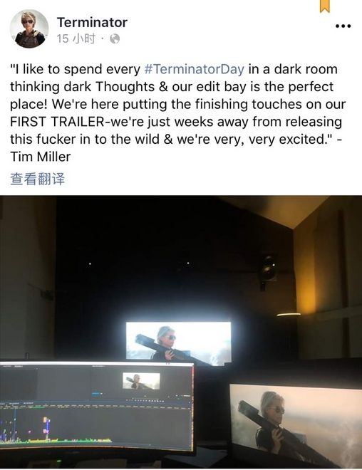 《终结者：黑暗命运》曝工作照 汉密尔顿秀火箭筒