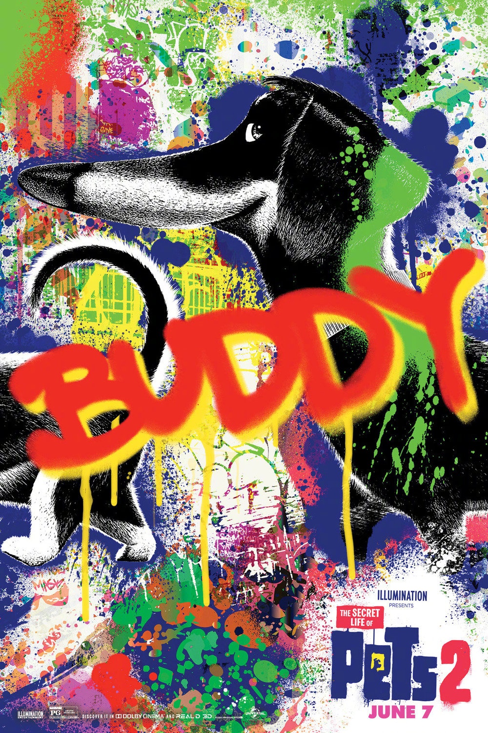 涂鸦风！《爱宠大机密2》发布全新角色海报