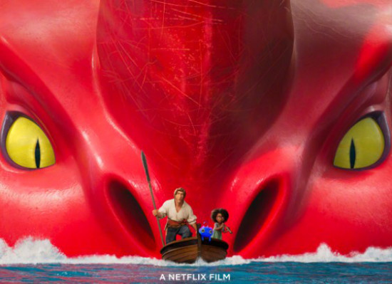 动画电影《海兽猎人》发布海报 红色怪兽怒目圆睁