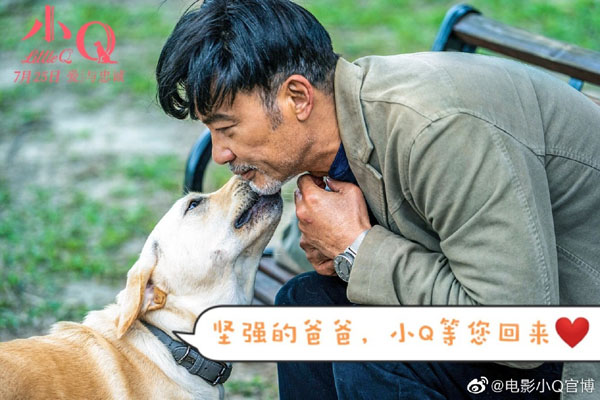 任达华伤后火线复出 现身电影《小Q》发布会现场