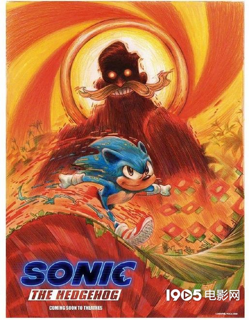 《刺猬索尼克》漫展海报曝光 索尼克飞奔躲避反派
