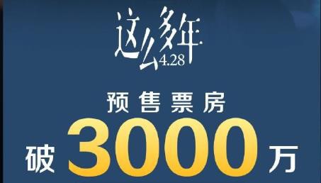 《这么多年》预售票房破3000万 振华终篇4.28上演