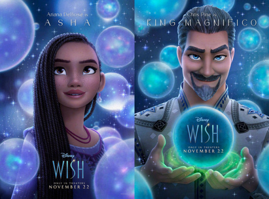 迪士尼动画《星愿》角色海报 正反派主角亮相