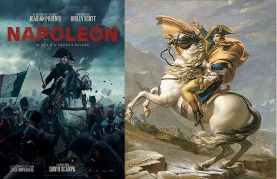 《拿破仑》曝法国版海报 骑战马致敬经典世界名画