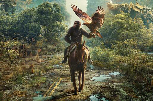 《猩球崛起：新世界》曝中文海报 猿猴驯养猎鹰